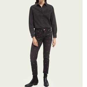 Scotch & Soda Women’s Sun Burst Petit Ami Low-Rise Slim-Leg Boyfriend Jeans NWT